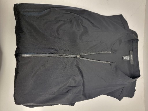 Alfani Black Sleeveless Zip Down Front Mid Length Size 14 Spanex Polyester Nylon