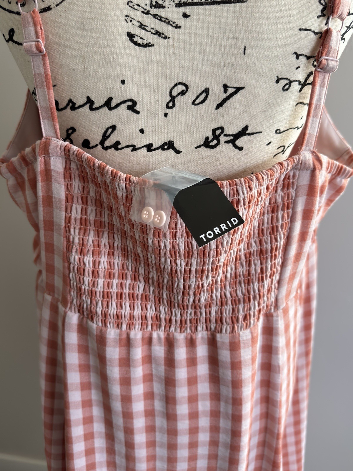 Torrid Midi Button Front Dress Orange White Size 1X NWT