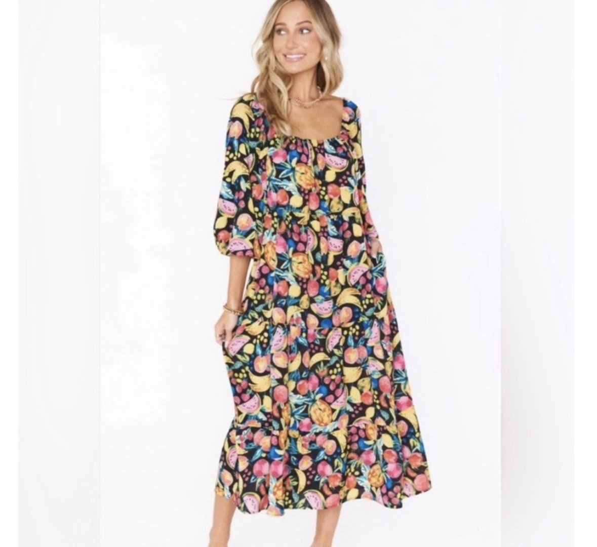 Show Me Your Mumu Day or Night Midi Dress Fruity Size XL