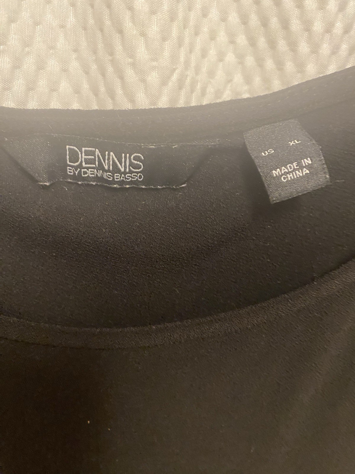 Dennis by Dennis Basso NWOT Black with Mesh Inserts Dress Sz XL