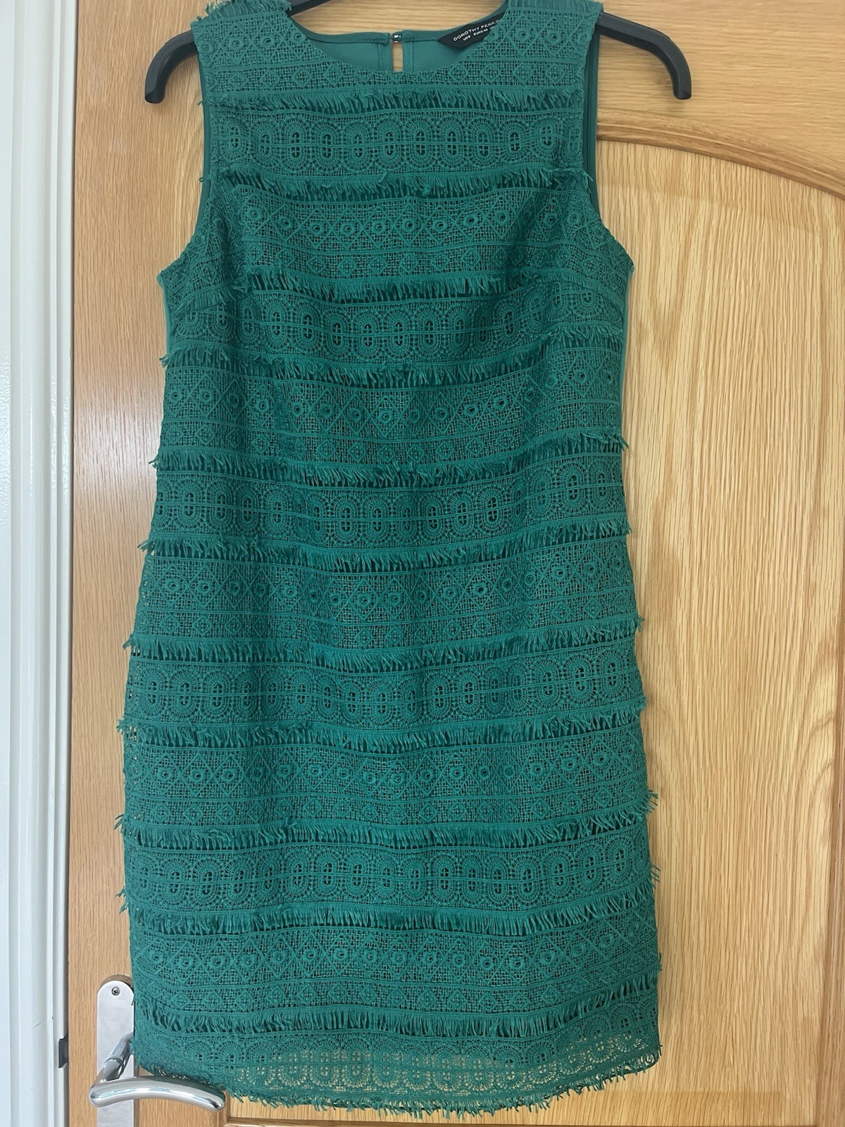 LADIES SUMMER GREEN SLEEVELESS DRESS SIZE 12 DOROTHY PERKINS LOVELY PRETTY DRESS