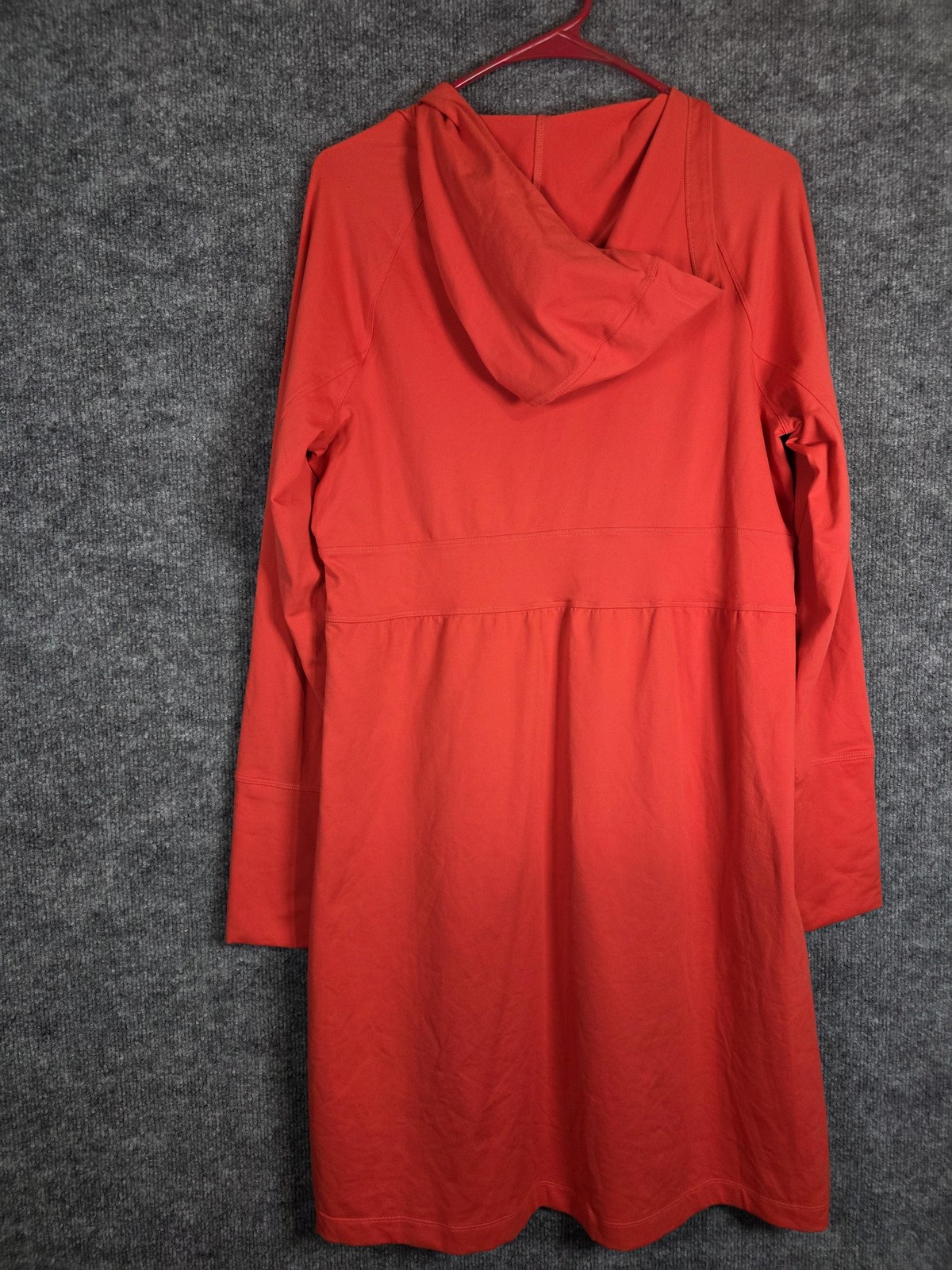 The North Face Dress Womens Large Red Hooded FlashDry Long Sleeve Pockets