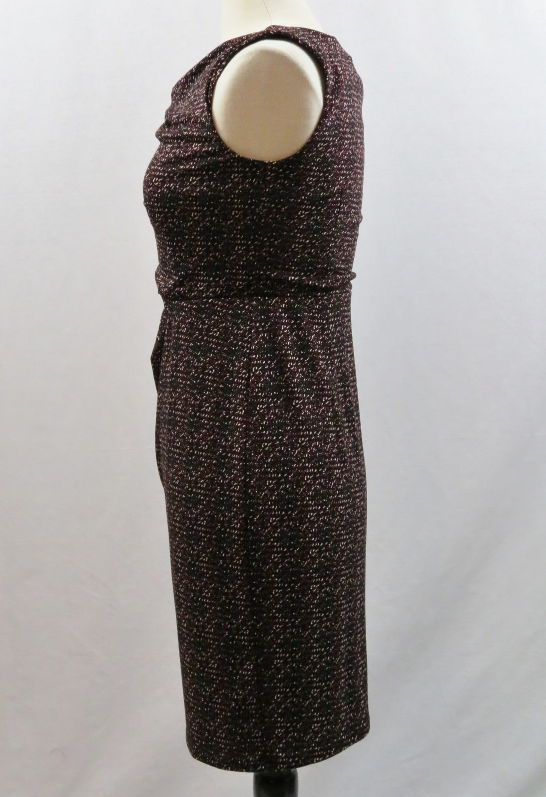 Ann Taylor Brown Multi-Color Sleeveless Gathered Waist Sheath Dress Size 2 NWT