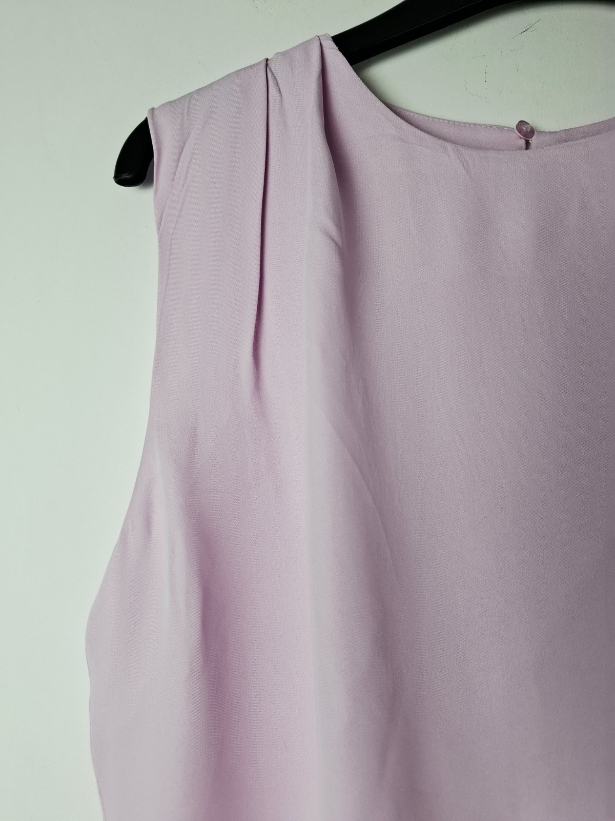 Reiss Elina Draped Tuck Mini Dress, Pale Pink – Size 10