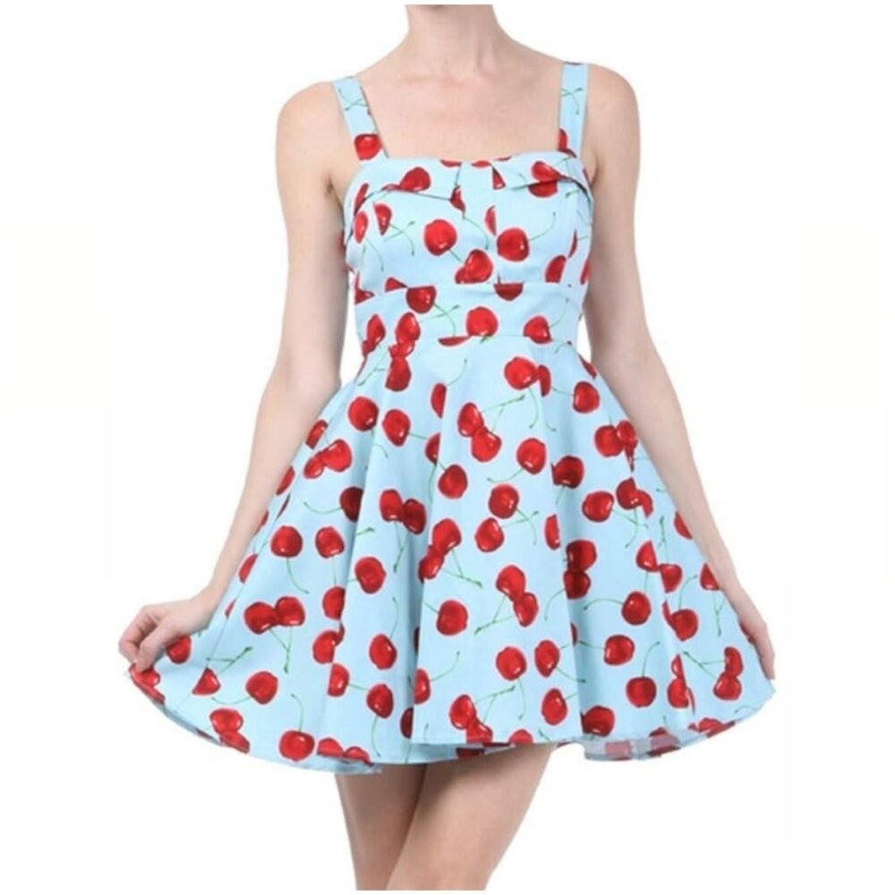Ixia Cherry Retro Pinup Fit and Flare Dress