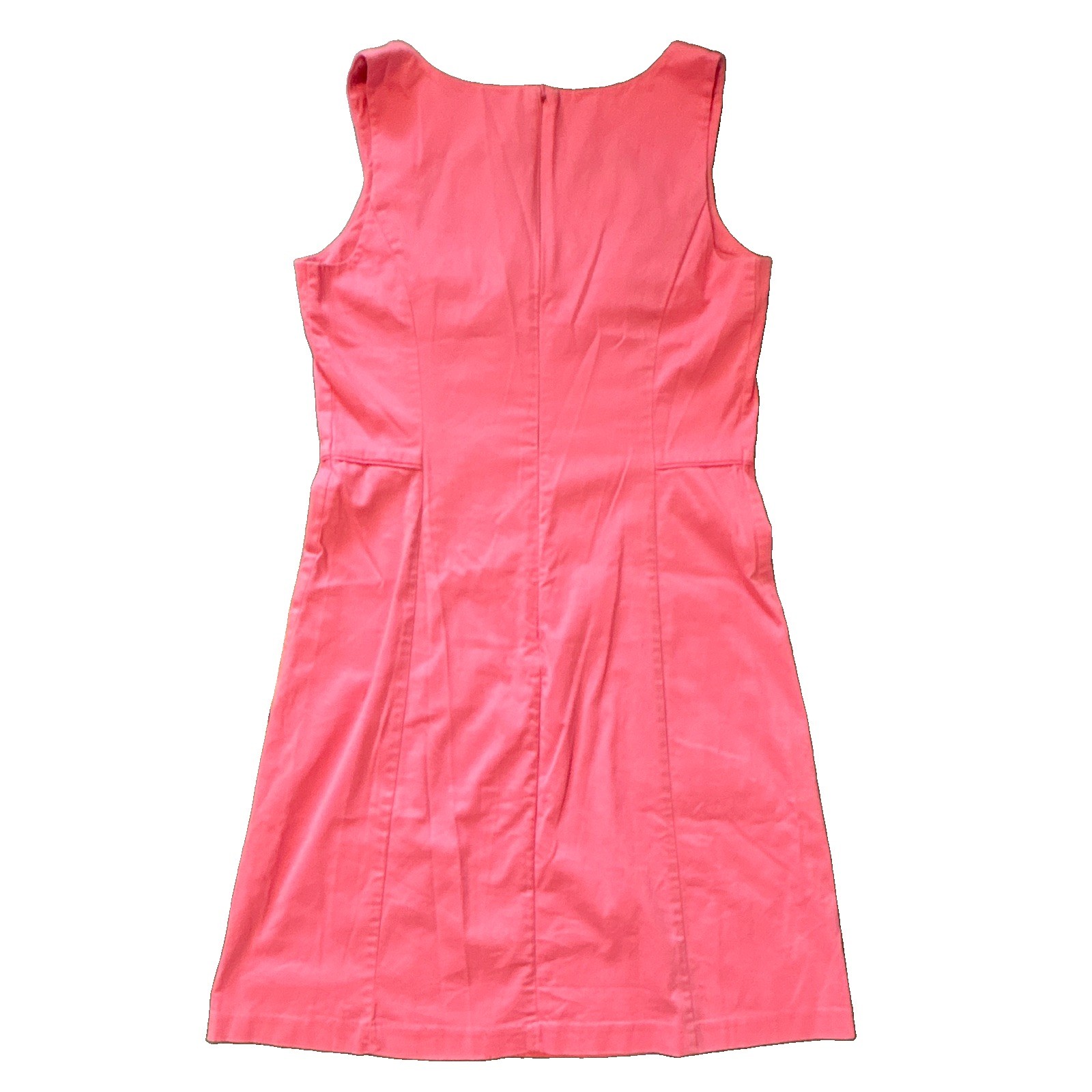 Tommy Hilfiger Solid Pink Solid Sheath Dress Scoop Neck Knee Length Sleeveless 8