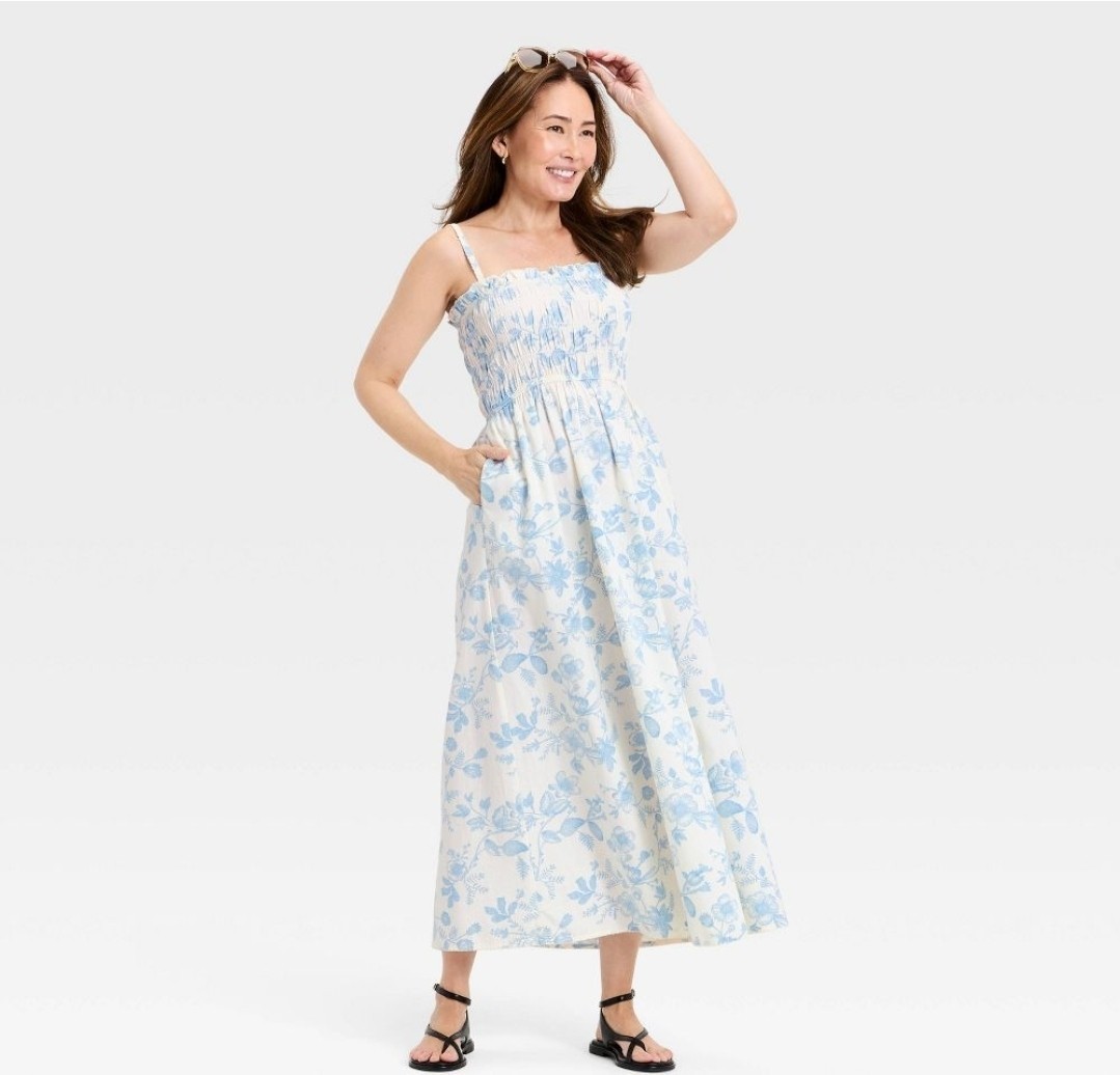 Women’s Sleeveless Ruffle Maxi Floral Sundress – Universal Thread XS