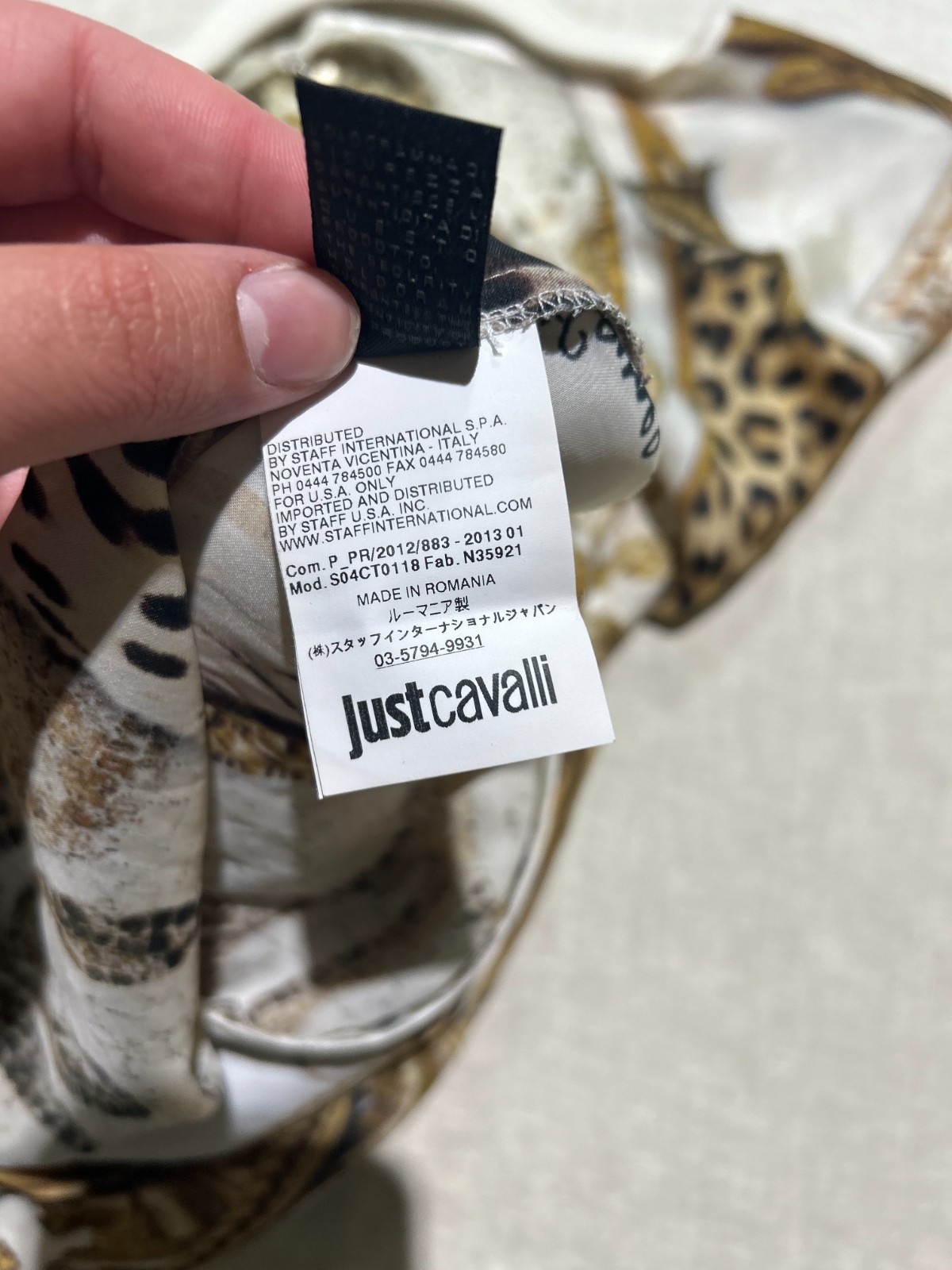 Roberto Cavalli “Just Cavalli” Tiger Face Print Dress Size IT 42/ US 6/ UK 10