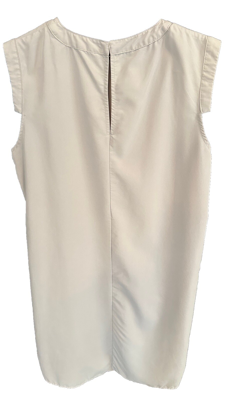 Mod Ref Beige Dress, Sleeveless, Size L, Hi-Lo