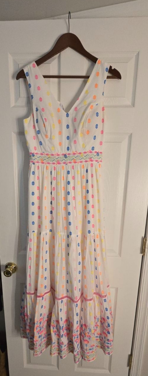 Lilly Pulitzer Multi Tropical Dot Clip Charleen Maxi Dress | Size 2
