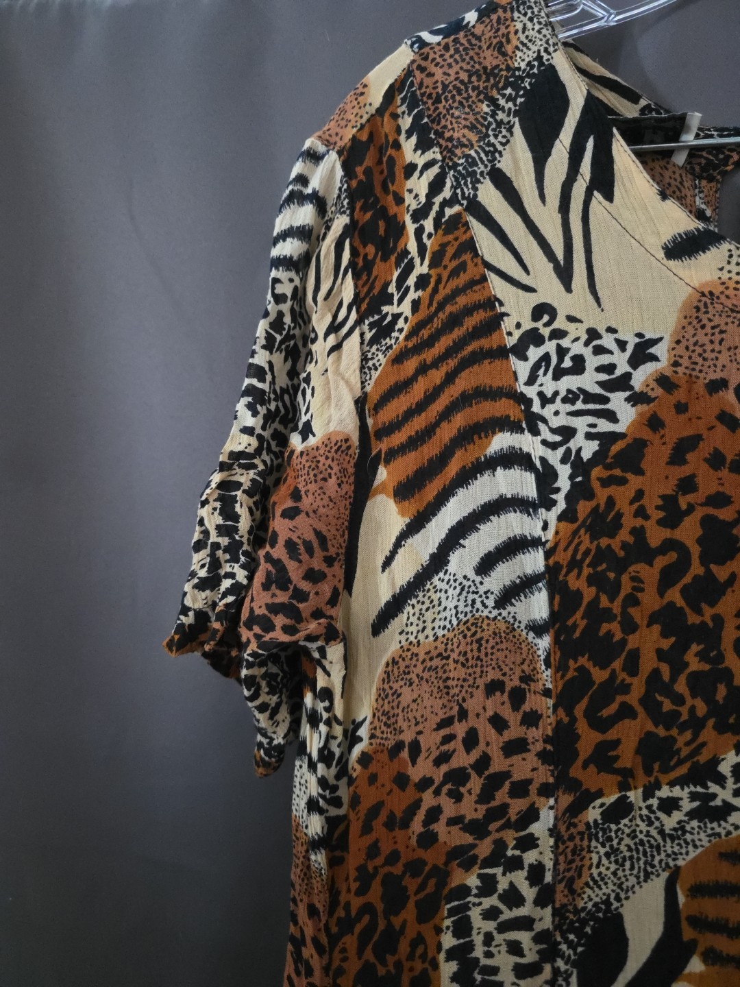 mph dress leopard and tiger print Y2K Size L