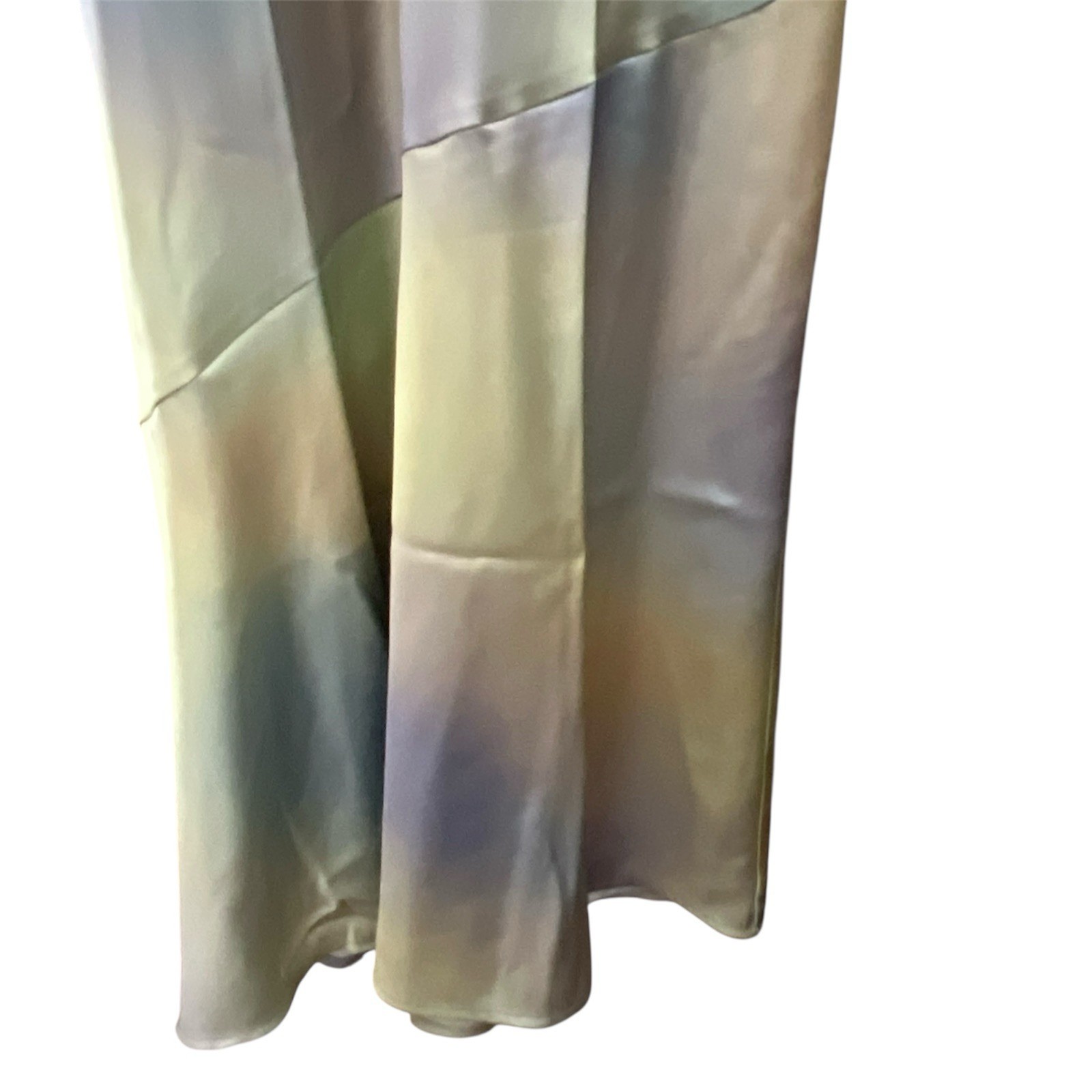 WEWOREWHAT Multicolor Silky Charmeuse Midi Slip Dress Women’s Size 00 Cocktail