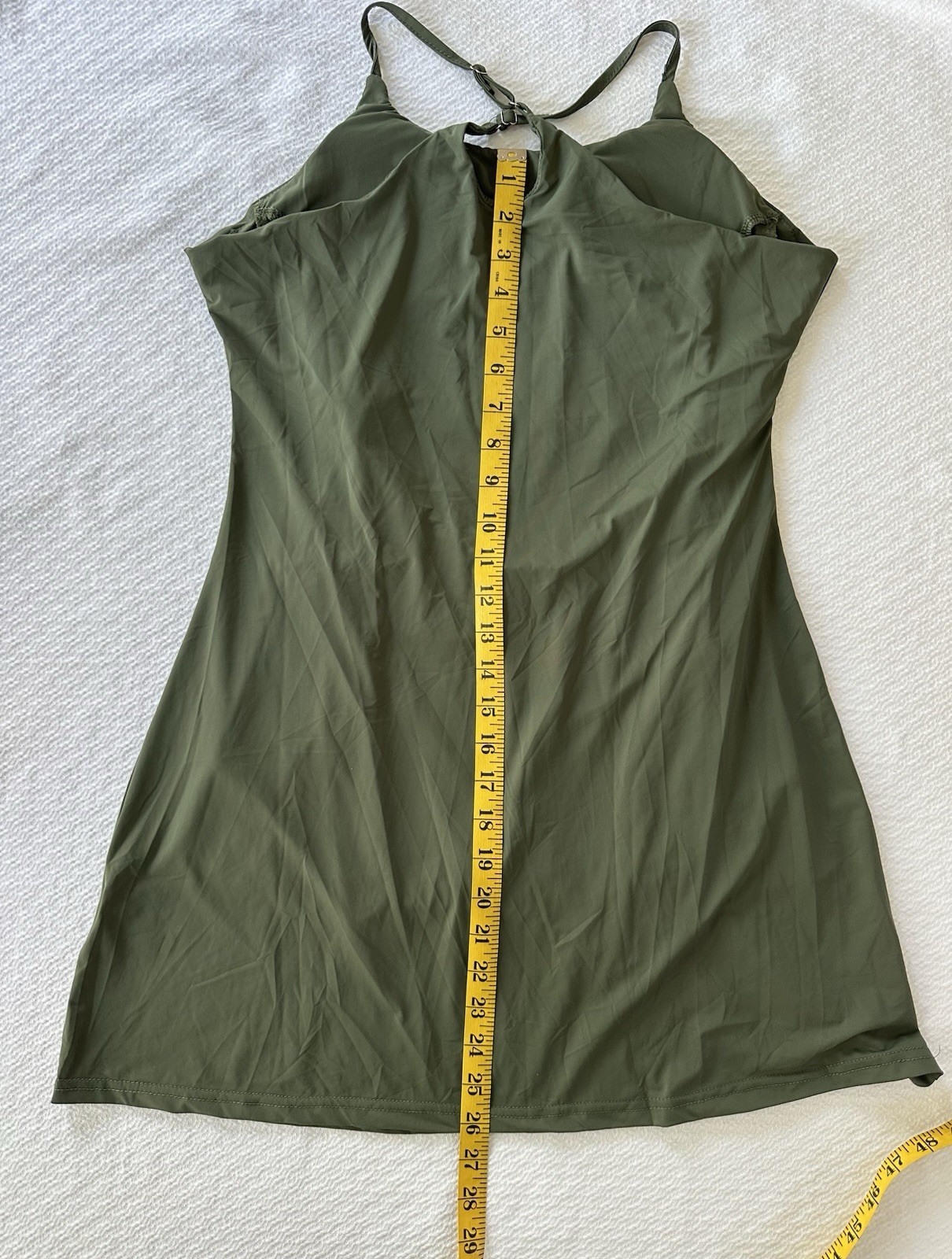 Athletic Tank Dress Cupped Shelf Bra & Shorts Women’s M Olive Green Yoga Workout