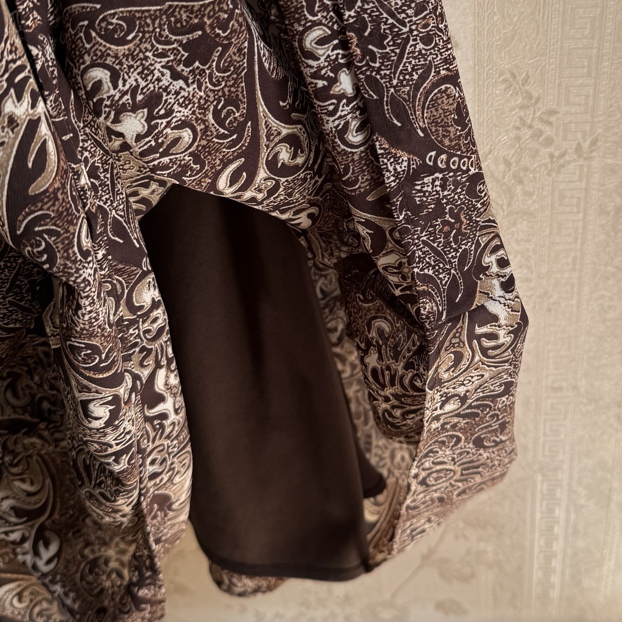 Perceptions Tiered Dress Sz 8 Romantic, Feminine Cottagecore Brown Paisley fairy
