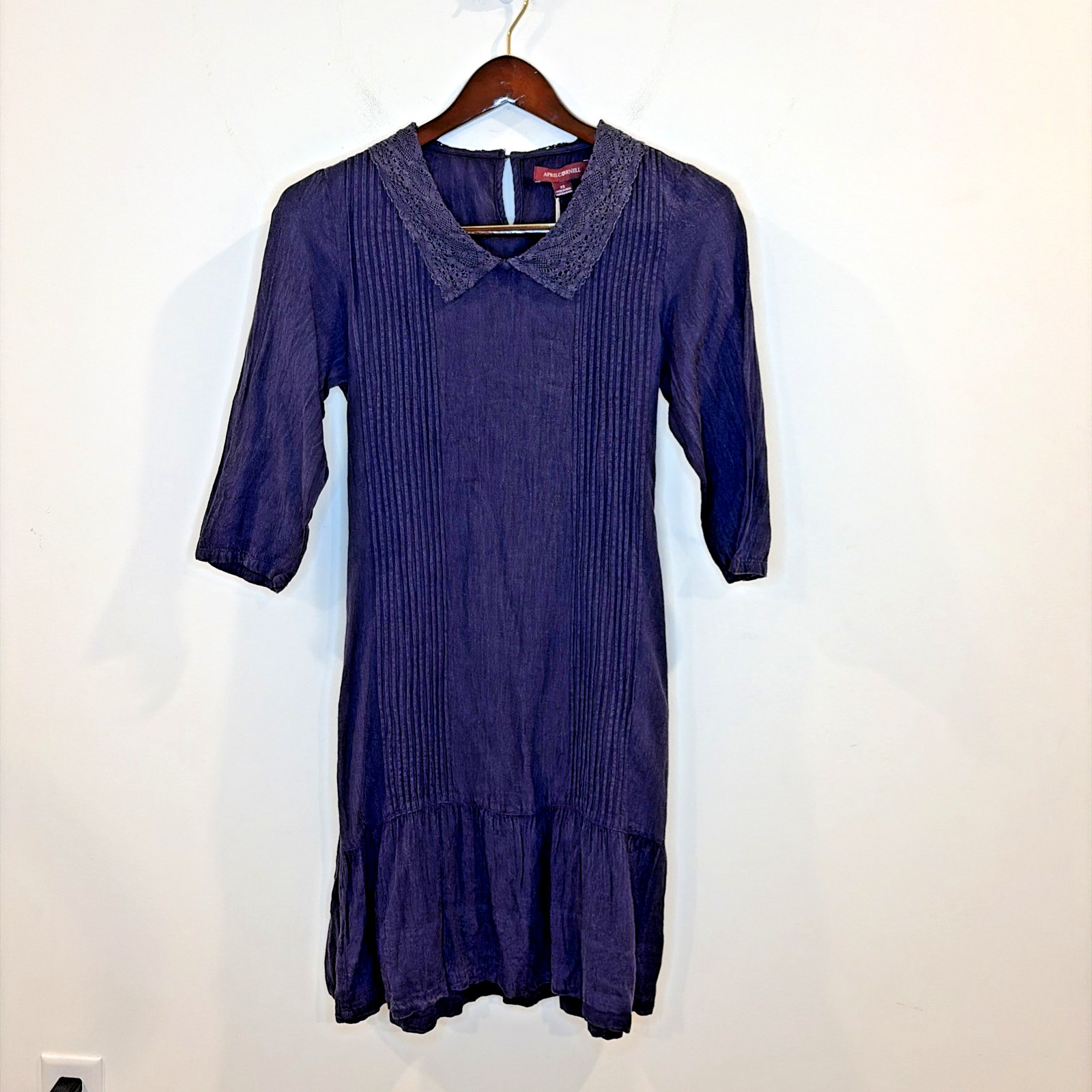 NWT April Cornell Library Dropwaist Dress Sz XS Dark Academia Cottagecore Boho