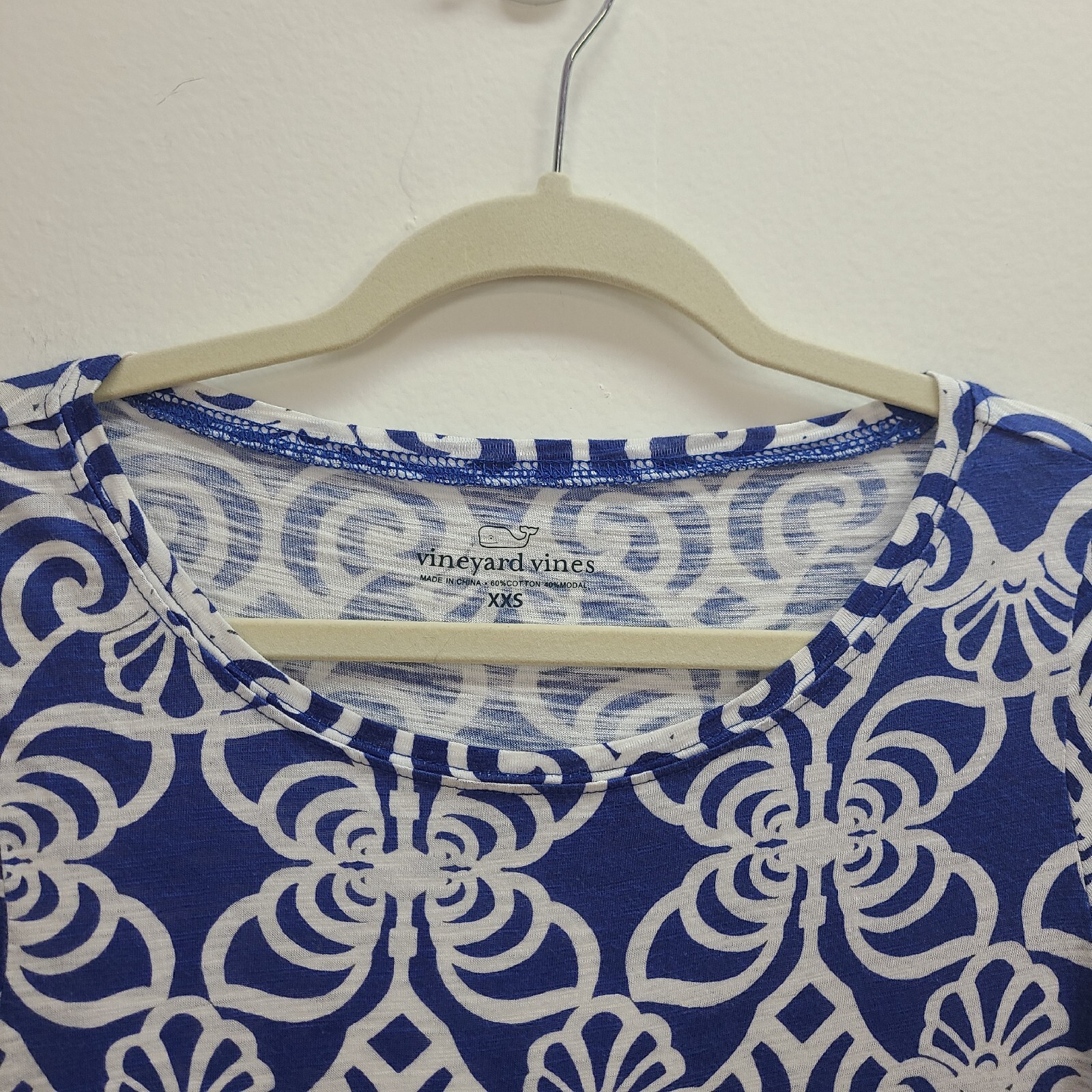 Vineyard Vines Shift Dress Women Extra Extra Small Blue White Lightweight XXS