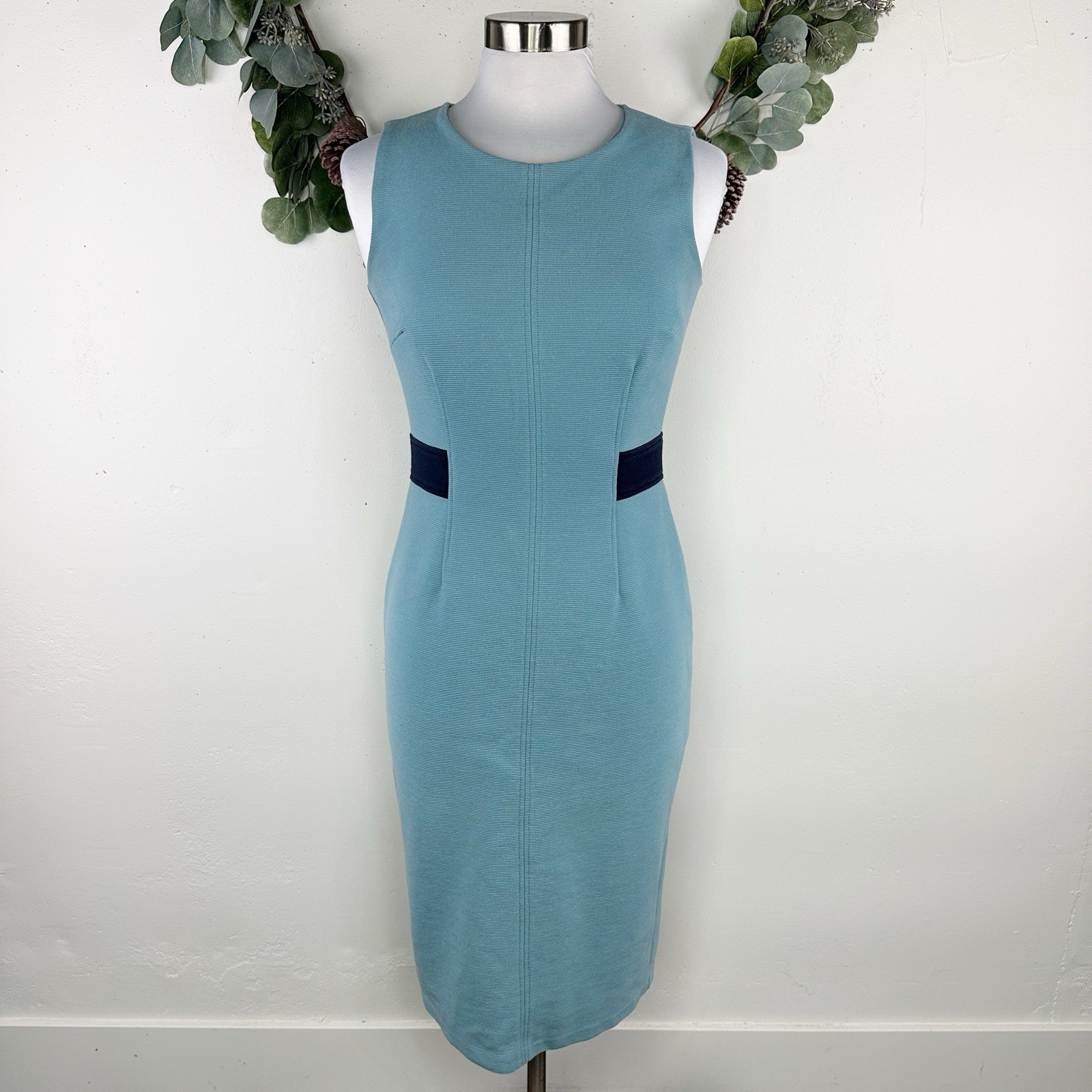 Boden Ottoman Primrose Dress Ribbed Colorblock Sleeveless Sheath US 6R UK 10R