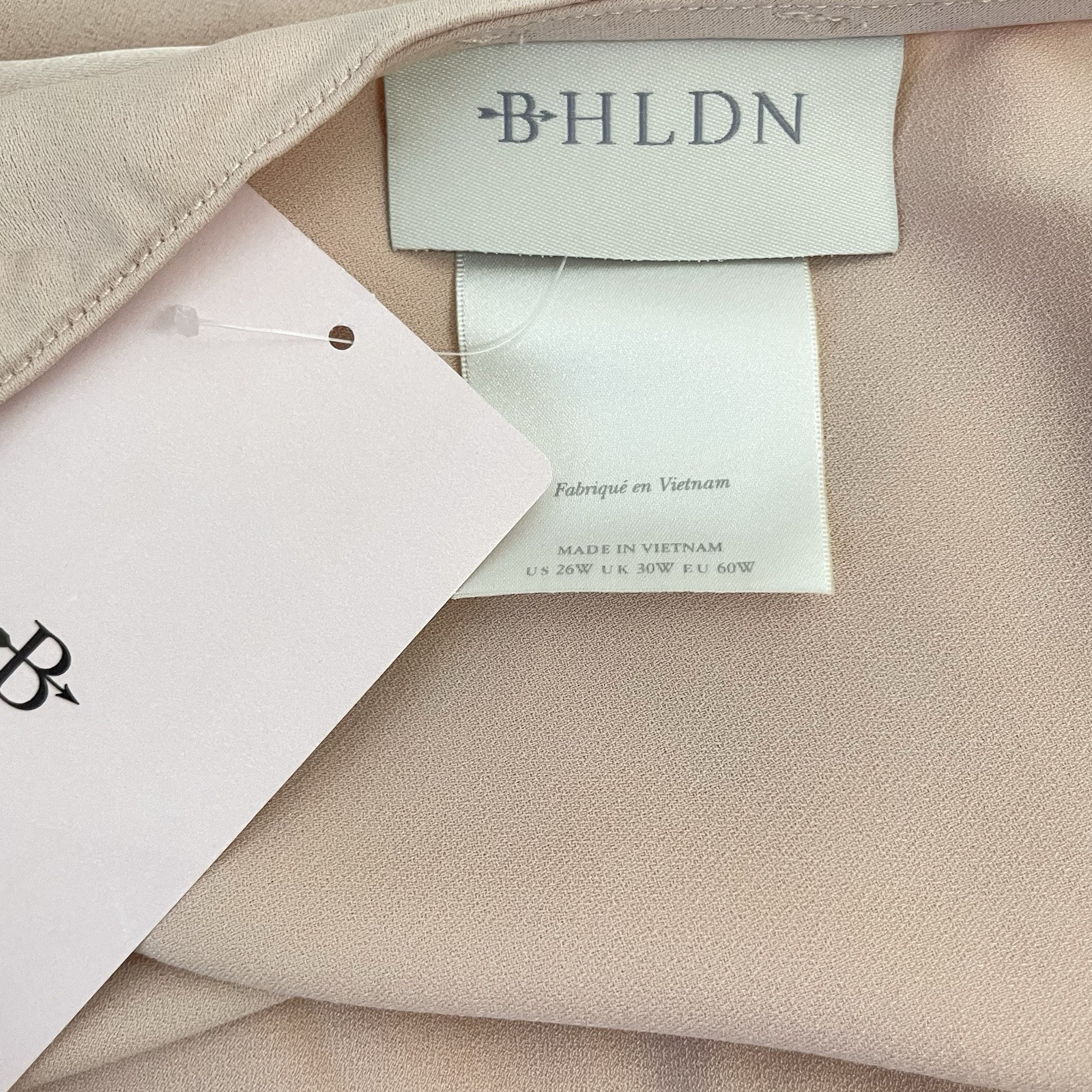 NWT BHLDN Audrie One Shoulder Midi Dress Size 26W in the color Oyster