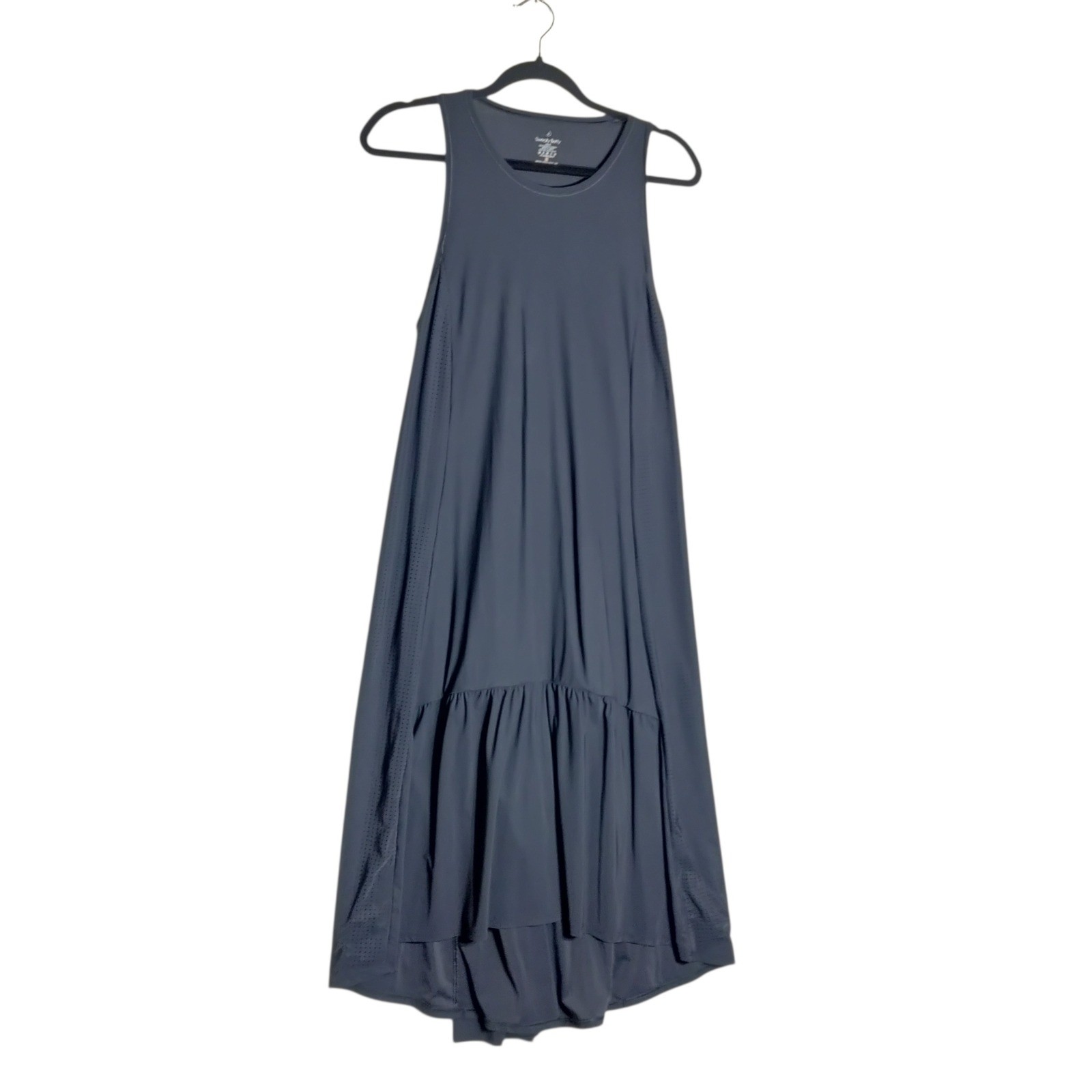 Sweaty Betty Swift High-Low Dress Navy Blue Sleeveless Racerback Midi SB5478 S
