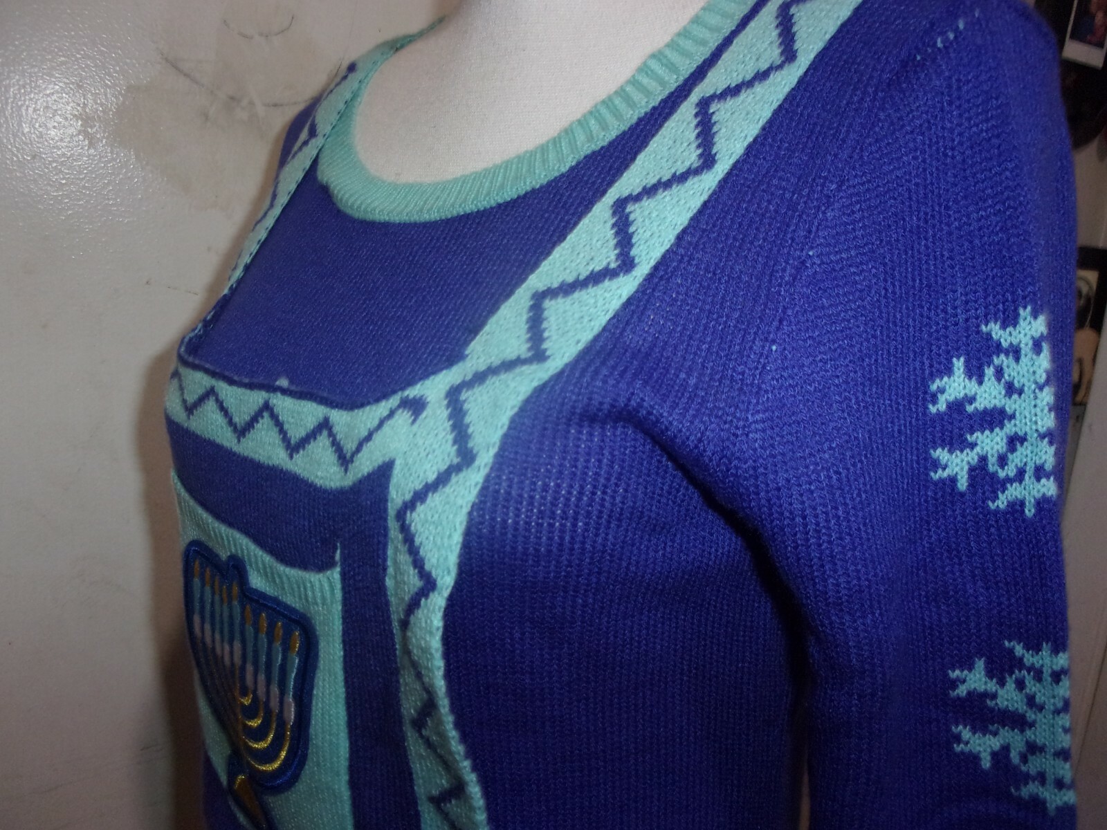 Born Famous Holiday Sweater Hanukkah Menorah Dress sizes XS,S.M.L.XL.XXL (B288)