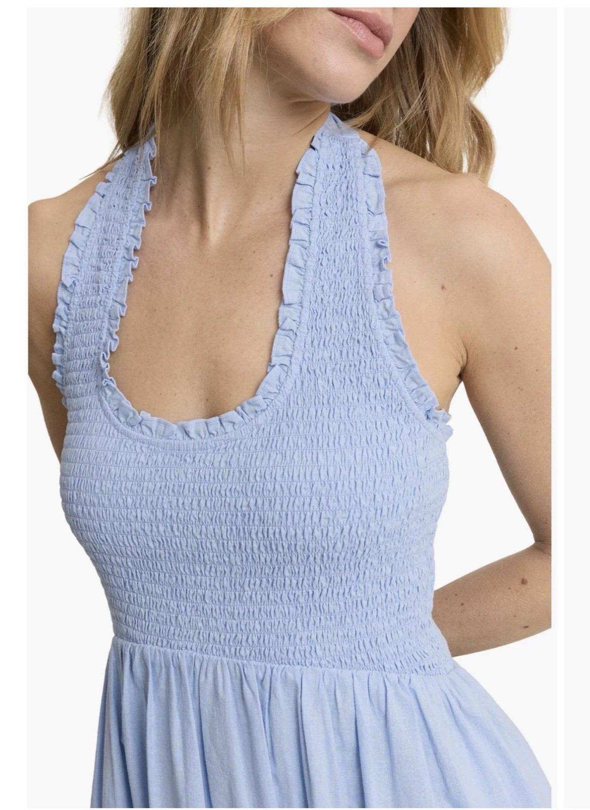Nobody’s Child Caterina Halter Midi Dress Blue US Size 6🌼