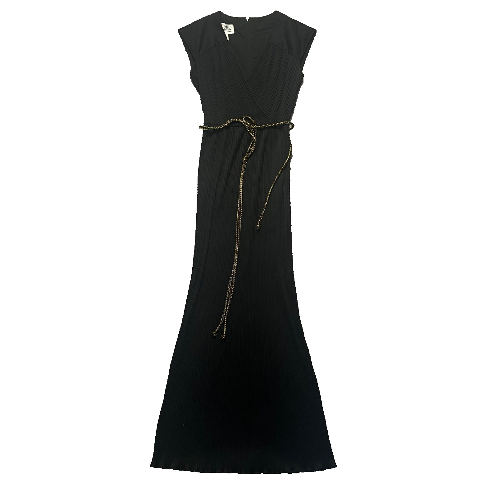 Alfred Shaheen Vtg Pleated Maxi Dress Sz 12UK 10US M Goddess Ancient Egyptian