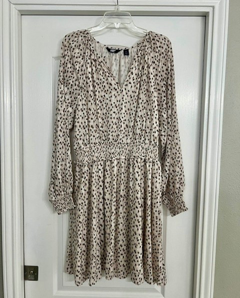 Lands End Polka Dot Dress size Large Excellent Condition