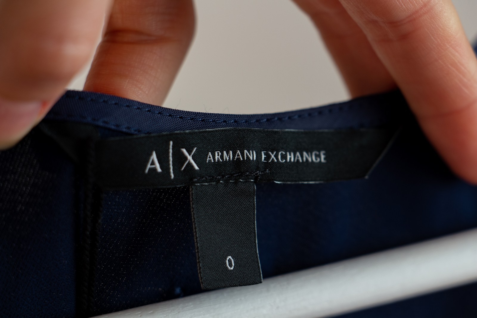 Armani Exchange NWT Navy Blue Cocktail Dress Size 0 Black Sequin Waist Sleeveles