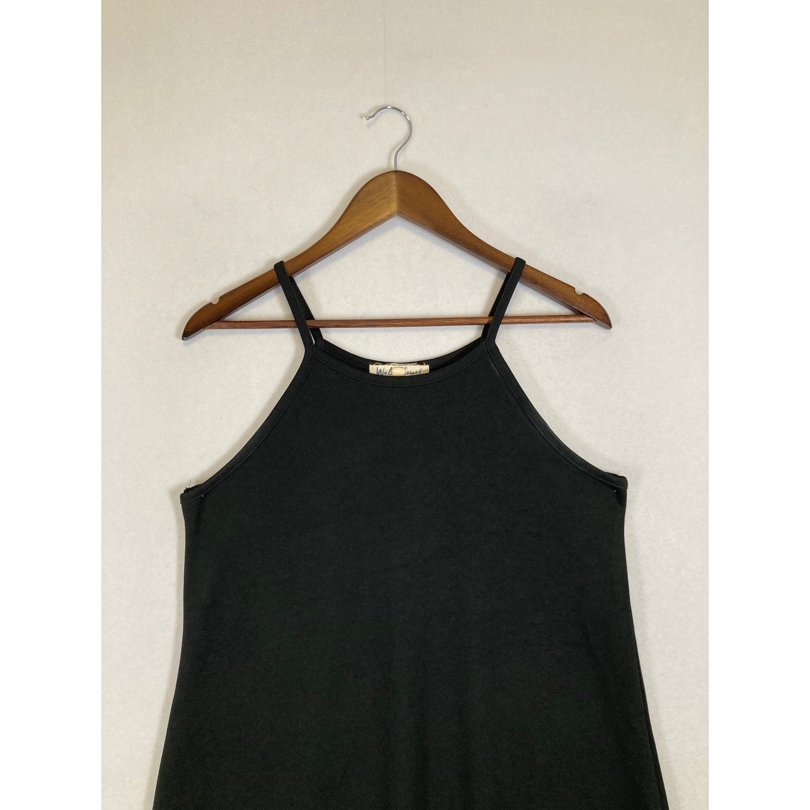 Minimalist WallFlower Women Large Black High Neck A-Line Stretch Mini Dress