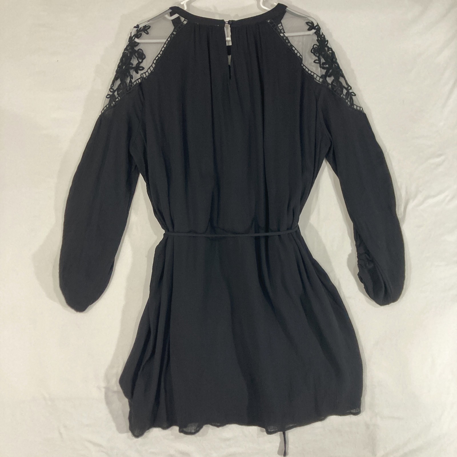 Hayden Whimsigoth Gauzy Sheer Mesh Lace Pleated Emo Goth Dress Womens S M NWOT