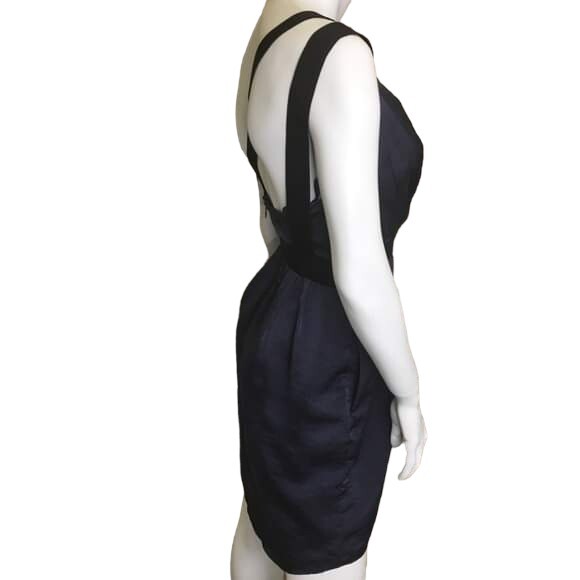BCBGeneration One Shoulder Mini Dress Navy Blue Short
