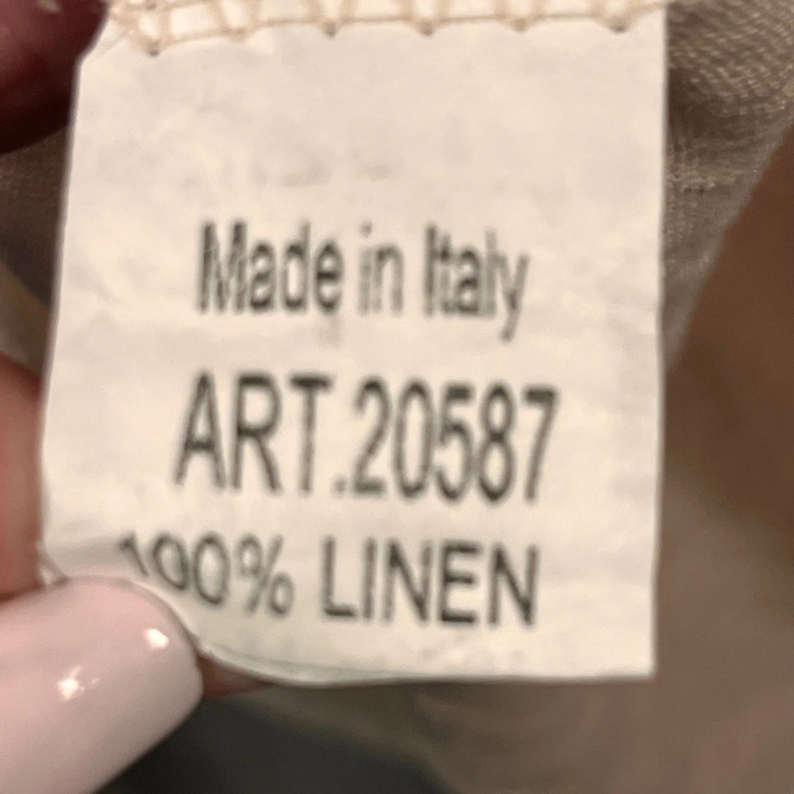 Valentina Naldi Womens Pink 100% Linen Embroidered V-Neck Shift Dress Italy L