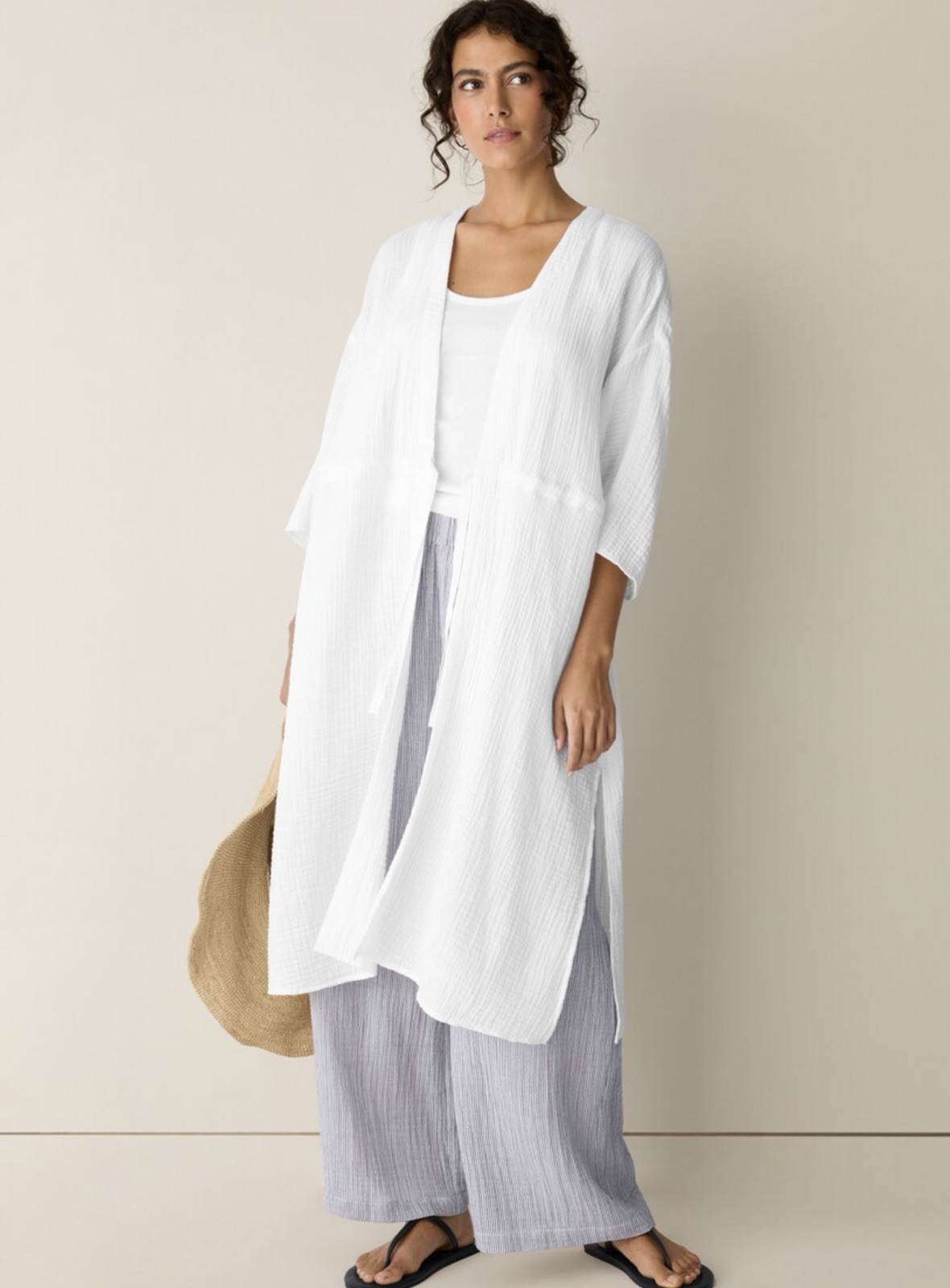 Eileen Fisher Organic Linen Caftan Size S NWOT