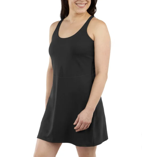 New Elle Sport Women’s Active Tank Dress Black Pink S M L