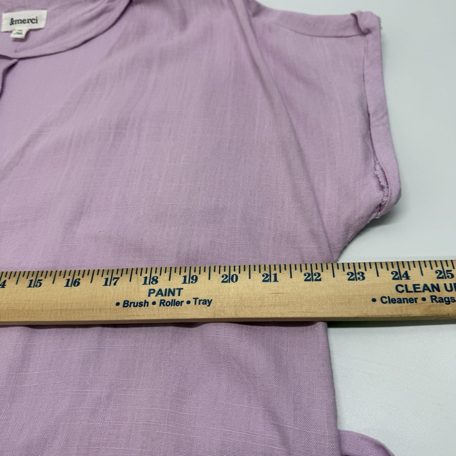 &Merci Lilac Button Front Belted Mini Dress M Soft Girl Cottagecore Minimalist