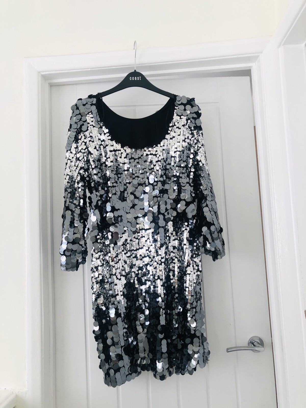Feather & Bone London Black Silver Sequin dress / Tunic S Uk 8 10