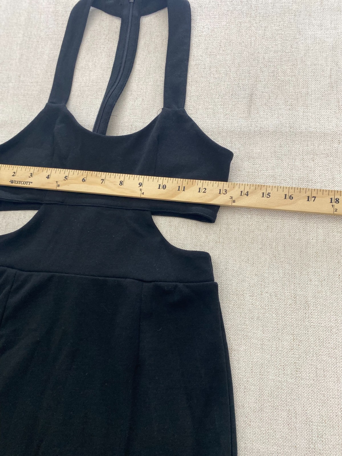 Dress Womens Small Black Cutout Bodycon Halter Neck Back Zipper Closure
