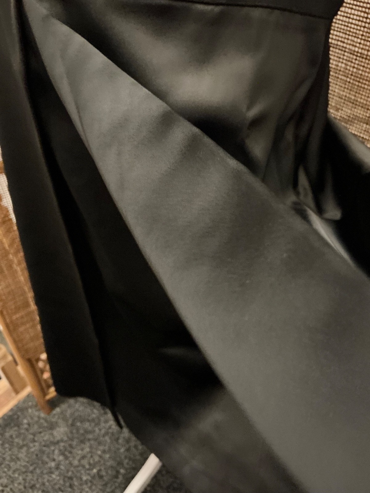 Precis Black Satin Sleeveless Pencil Cocktail Dress Size 14 Fully Lined Formal