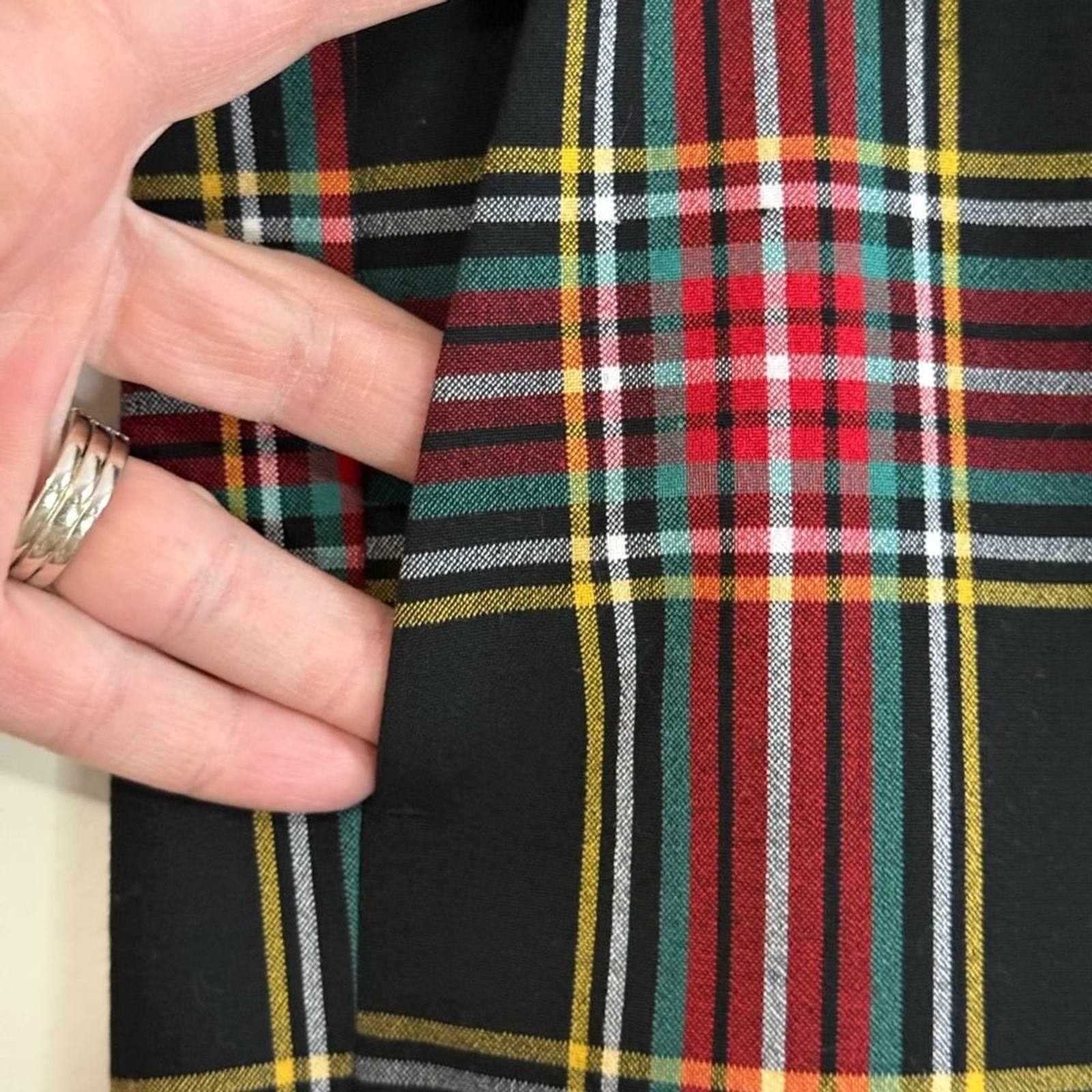 J.Crew Ruby full length tartan Plaid Trousers in Red and Black in size 8