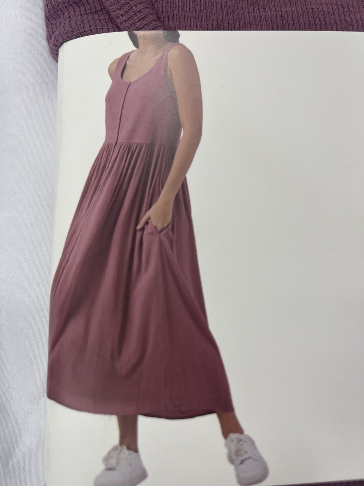 Frye Women’s Easy Button Front Side Pockets & Comfy Fit Dress Wistful Mauve XL