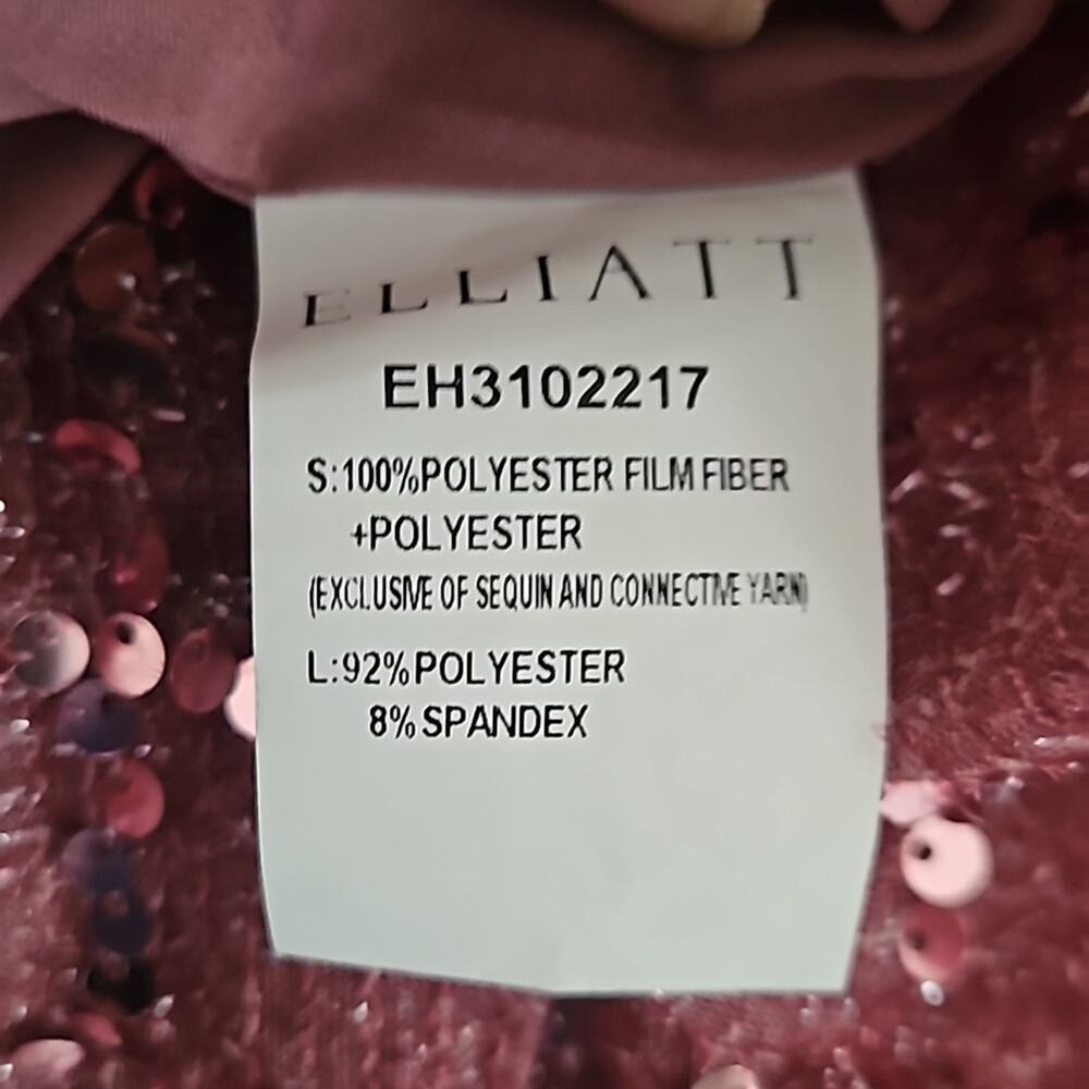 Elliatt Aubree Puff Sleeve Sequin Metallic Midi Dress Size XS