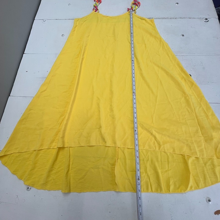 Yellow Sleeveless Chain Strap A-Line Midi Sundress Women’s Size 1X-Large NEW