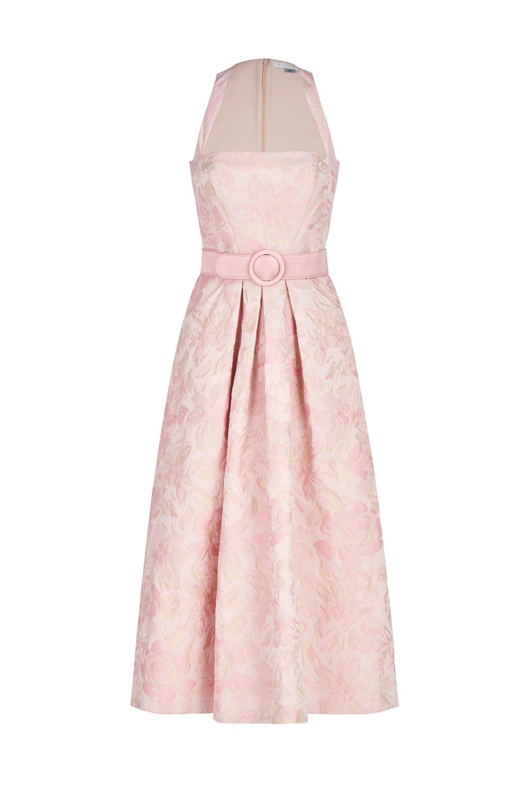 NWT KAY UNGER Morgana A-Line Pink Mauve Dress Sz 12-$378