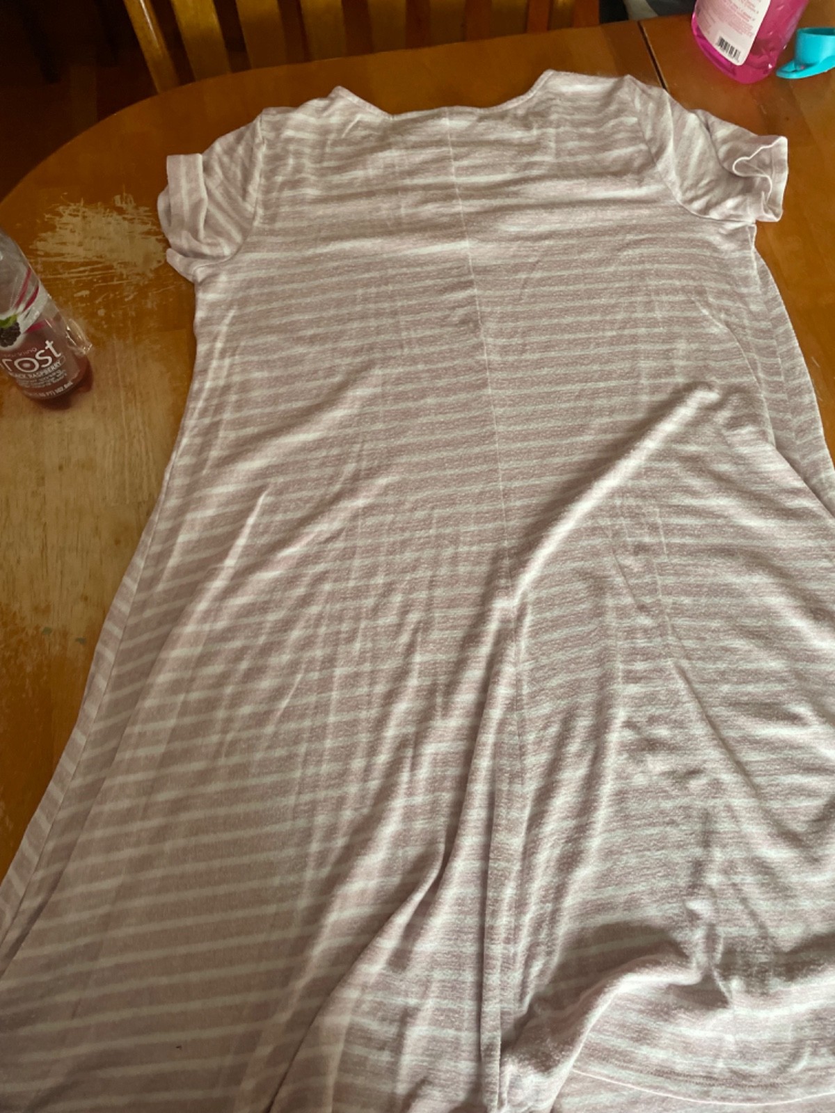white and pink stripped lane bryant shirt dress size 14/16