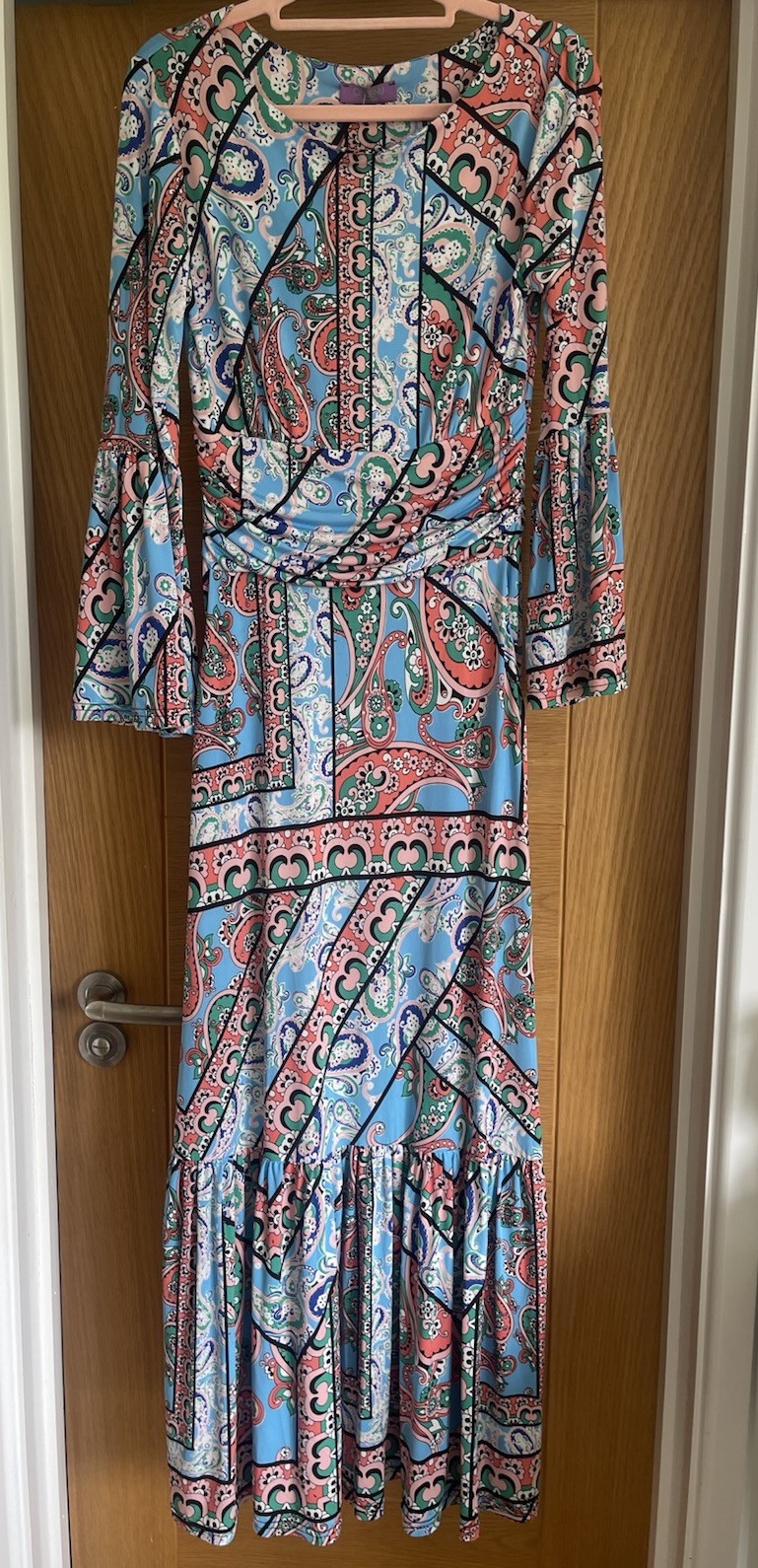 ONJENU YANA LONG SLEEVE DRESS – DEIA TURQUOISE UK10 BNWT RRP£112