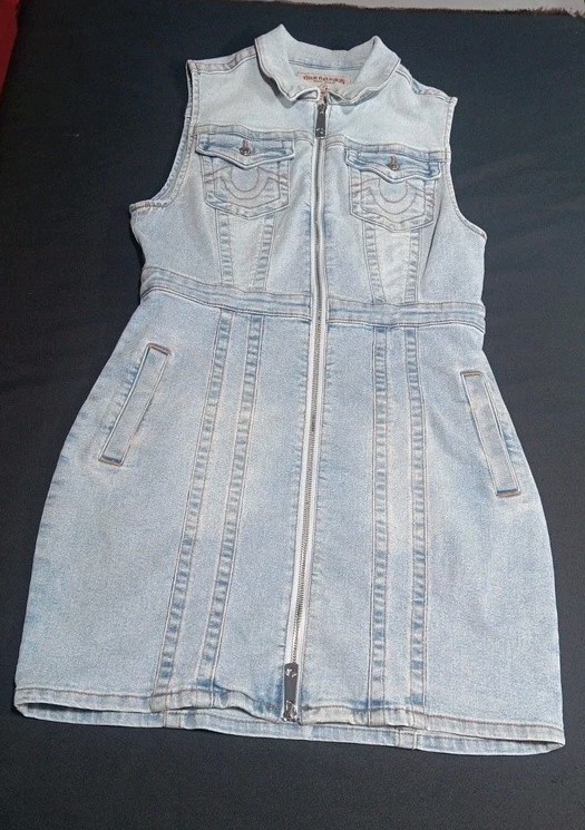 True Religion Brand Denim Zip Front Dress