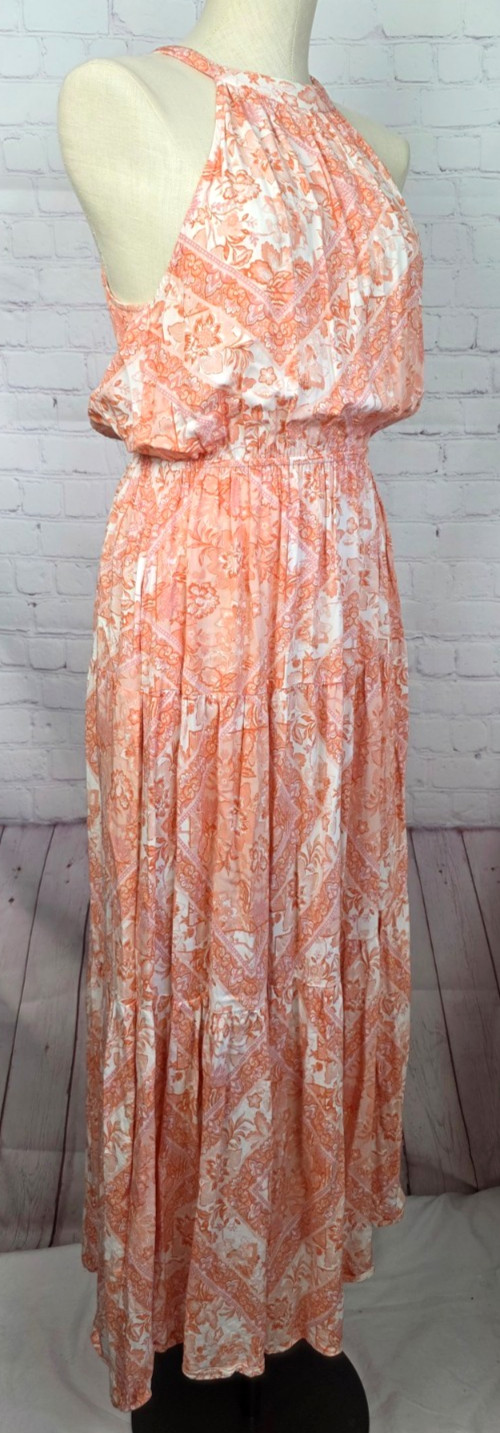 Petal & Pup Halter Dress Floral Wedding Guest Boho Western Country Club Size 6