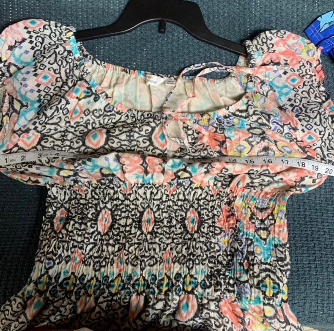 Boho Midi Dress Casual/Resort Style Abstract/ethnic Print Cottagecore Dress S
