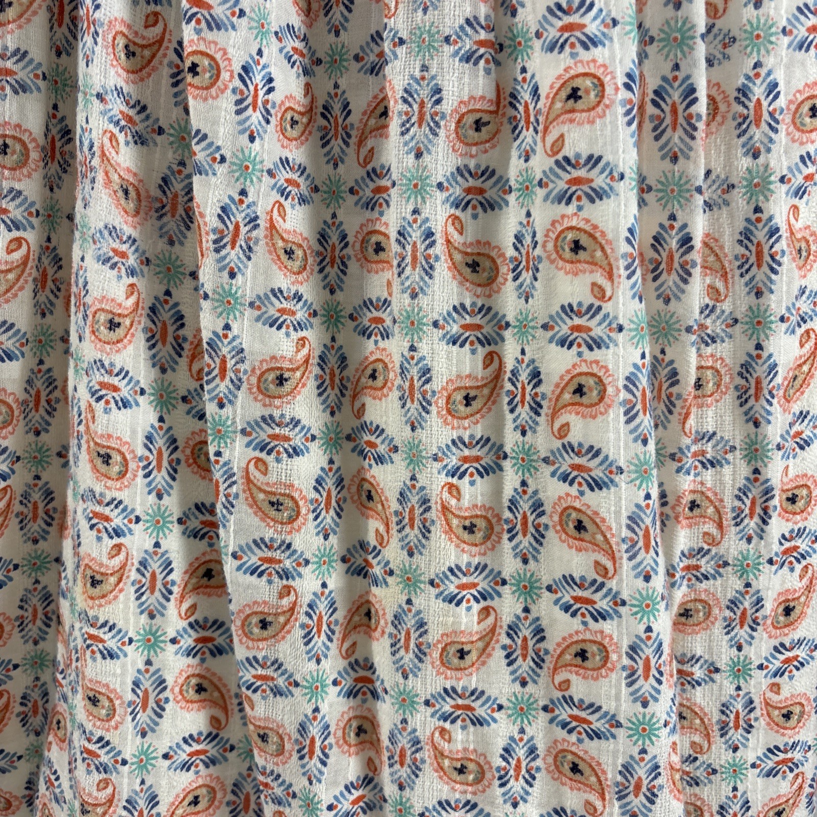 ALTAR’D STATE SUNDRESS WHITE ORANGE BLUE SPAGHETTI STRAPS SZ MEDIUM
