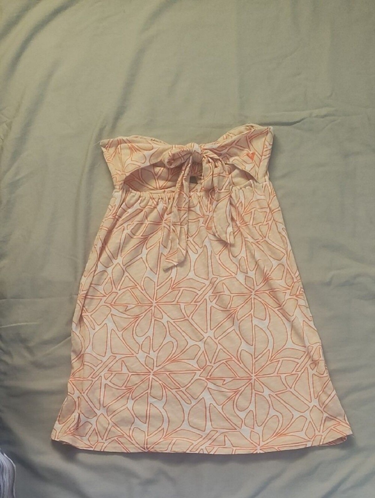 Orange and White Tube Sun Dress